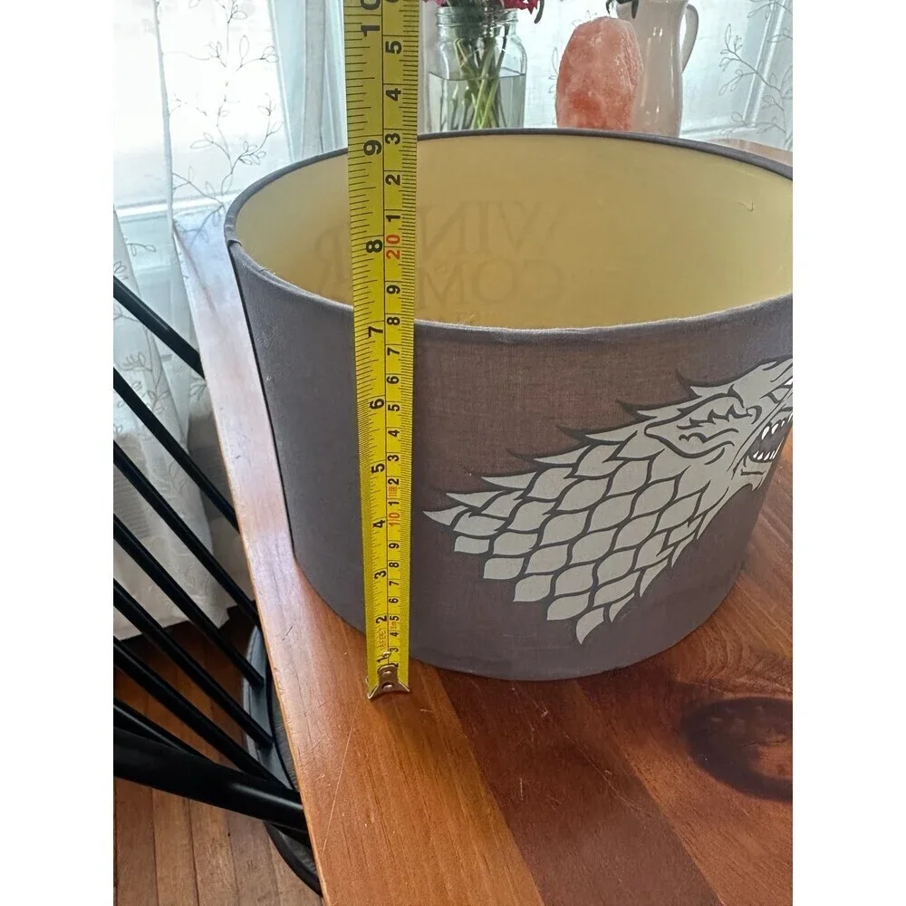 Game of Thrones “Winter is Coming” House Stark Lampshade - Gray - 12” Diameter